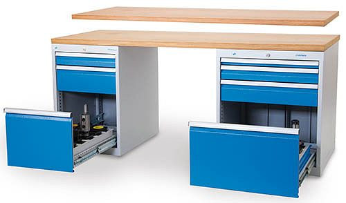 Armoire à tiroirs CNC Bedrunka+Hirth, profondeur 736 mm, R 18-24, nombre de tiroirs : 3, dimensions en mm (LxPxH) : 555 x 736 x 819, 580.0111V86