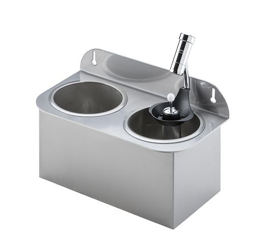 Lölsberg i.ScoopShower Unlimited Silver Système de douche portionneur WATERSTOP Round D (version complémentaire), largeur: 312 mm, avec bac d'égouttement portionneur, 926 024D