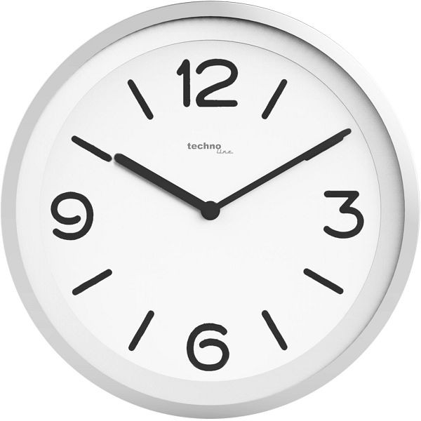 Horloge murale à quartz Technoline, plastique, dimensions : Ø 25 cm, alimentation : 5x AA Mignon LR06 (non inclus), WT 7400