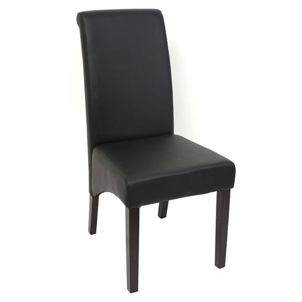 Mendler set de 6 chaises de salle à manger chaises de cuisine chaise M37, simili cuir mat, noir, pieds foncés, 3x22303