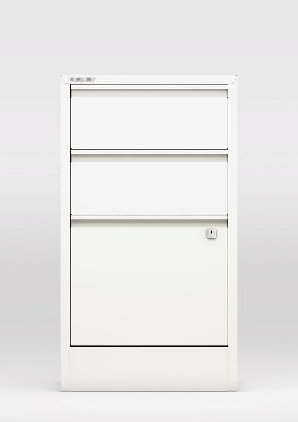 Bisley Home Classeur, 2 universels, 1 tiroir HR, blanc signalisation, HF3696