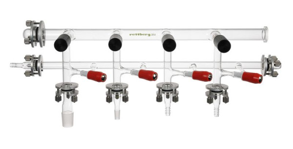 Rettberg Schlenkline, avec 4 vannes PTFE à deux voies, 137079200