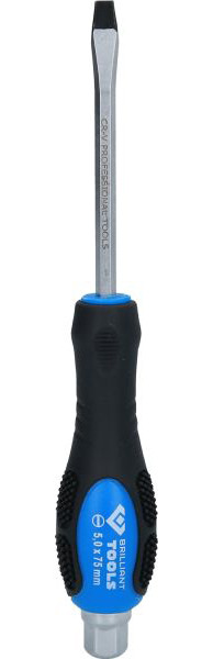 Brilliant Tools Tournevis plat avec capuchon à impact, 5,0 mm, BT034802