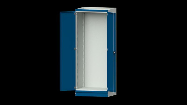 Établis ANKE armoire de base système d'armoires modulaires, modèle 100, 865 x 720 x 2200 mm, boîtier vide avec portes, RAL 7035/5010, 631.101