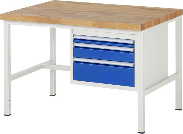 Etabli RAU série 8000 - modèle 8126, L1250 x P900 x H840 mm, base système L1245 x P850 x H800 mm, 03-8126A1-129B4S.11