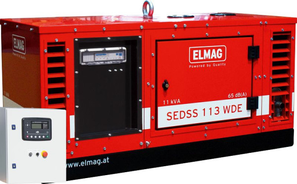 Ensemble complet d'alimentation de secours ELMAG SEDSS 113WDE-ASS, groupe électrogène DIESEL avec moteur KUBOTA D722, 00543