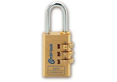 Cadenas à combinaison DENIOS Combi 80 30 M, avec corps en laiton massif, 248-530