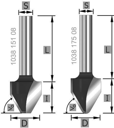 Coupe-lettres Edessö HW Z2, 60°, A: 15.1, <: 60°, B: 15.1, C: 8, 103815108