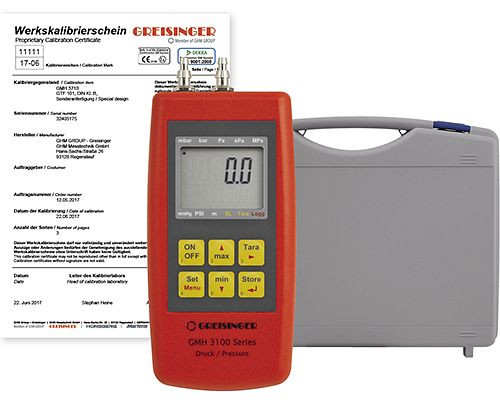 Offre complète Greisinger GMH 3161-13-WPD5 avec certificat d'étalonnage ISO ISO-WPD5 et étui GKK 3000, 602686