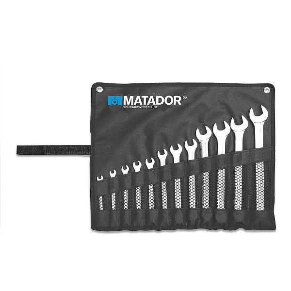 Jeu de clés mixtes à cliquet MATADOR, 12 pièces, 8 - 19 mm, 0183 9120