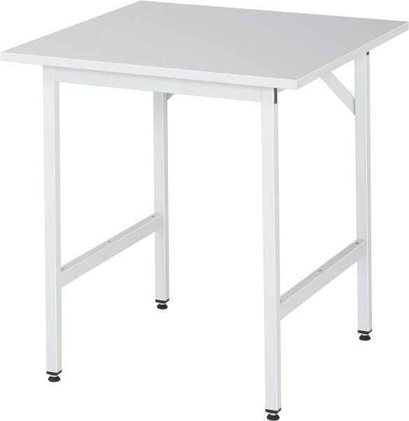 Table de travail RAU série Jerry (3030) - réglable en hauteur, plaque en mélamine, 750x800-850x800 mm, 06-500M80-07.12
