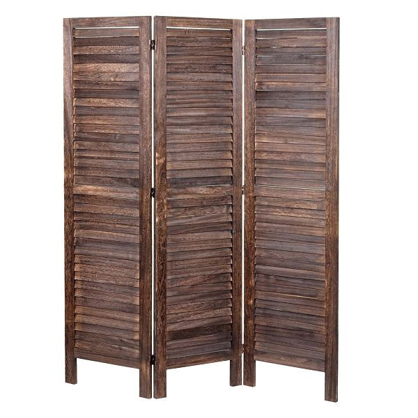 Mendler Paravent HWC-G30, écran de séparation, séparateur de pièce, aspect minable 170x120cm, marron, 67519