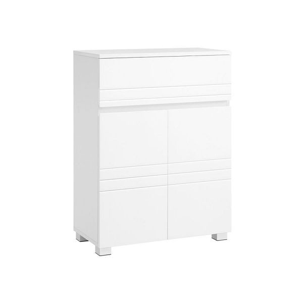 VASAGLE meuble de salle de bain blanc, BBK140W01