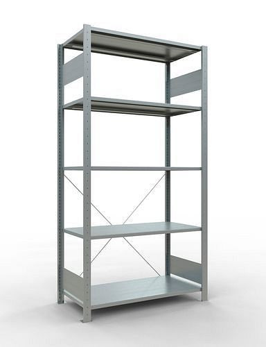 Étagère Schulte, champ de base, 5 niveaux de rangement, traverse, charge du compartiment 150 kg, 1060 x 536 x 2000 mm, 278695