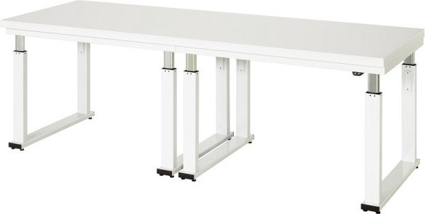 Etabli RAU série adlatus 600, L2500 x P900 x H740-1140 mm, plan de travail avec revêtement en stratifié dur (HPL), épaisseur 40 mm, 08-WB-250-090-H