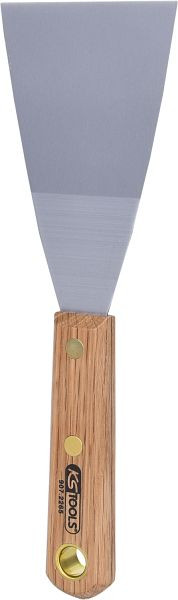 Spatule en acier inoxydable KS Tools, 75 mm, avec manche en bois, 907.2265