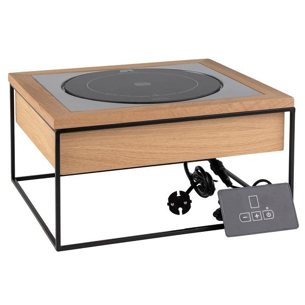 Station à induction APS, set de 4 pièces, plaque de cuisson à induction, support en métal, 35,4 x 32,5 cm, hauteur 19 cm, 12275