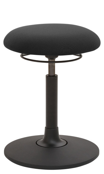 Mayer Sitzmöbel , assise ronde, rembourrée, avec anneau de déclenchement noir, hauteur d'assise 49 - 69 cm, noir, housse : Vivo, 1166_GF30_30617