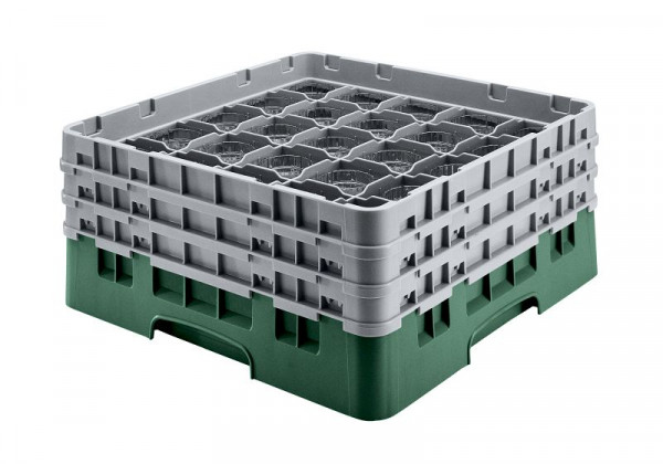 Panier de lavage Cambro 36 compartiments Camrack®, bouteille 15,5 cm, vert, paquet de 4, 36S534119