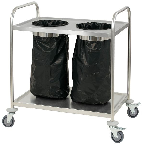 Chariot de débarrassage Casselin pour 2 sacs poubelles, CCIPP