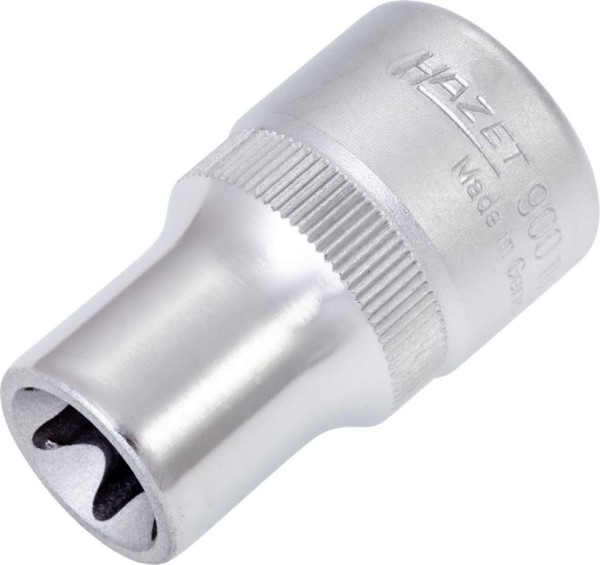 Insert pour clé à douille Hazet TORX®, carré creux 12,5 mm (1/2 pouce), profil extérieur TORX®, E14, 900-E14