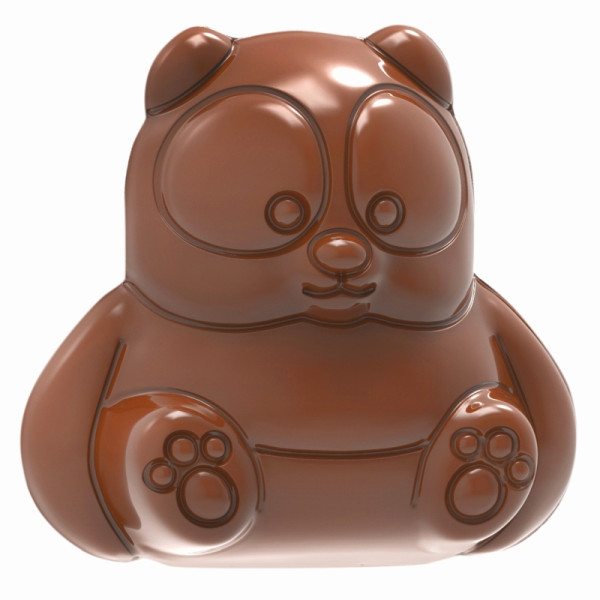 Moule à chocolat Schneider - Panda, 275 x 135 x 24 mm - double forme recto/verso / 36,5 x 34 mm, 9 + 7,5 g, 3 x 6 pièces, 421874