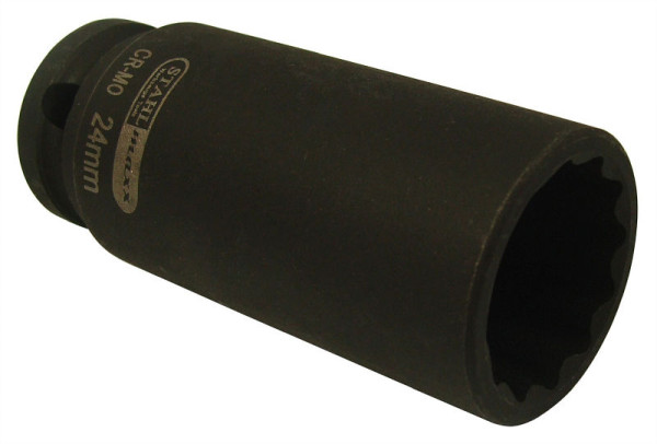 Insert pour clé à douille à chocs Stahlmaxx, 27 mm, 12 pans, 1/2", XXL-116599