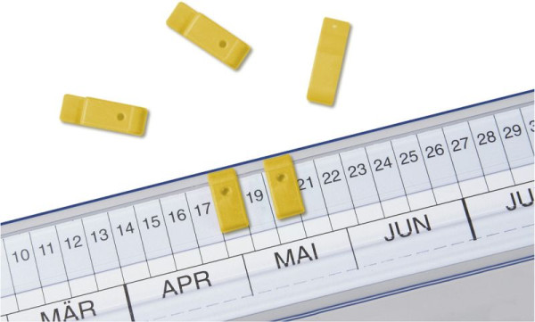 Fiche de signalisation Eichner pour la série VISIMAP, jaune, UE : 100 pièces, 9035-00203