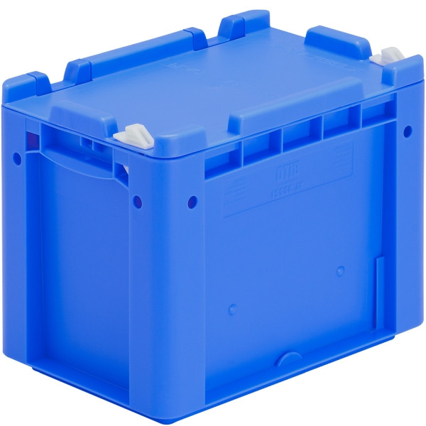 BITO Euro bac gerbable XL couvercle/patte /XL 32221ASDV 300x200x220 bleu, fermeture couvercle, C0292-0115