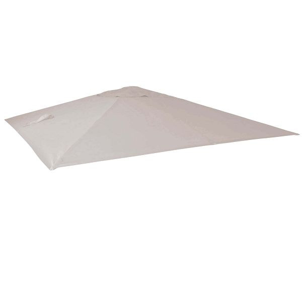 Housse de remplacement Mendler pour parasol de luxe HWC-A96, housse de parasol, 3,5x3,5m (Ø4,95m) polyester 4kg, gris crème, 76881