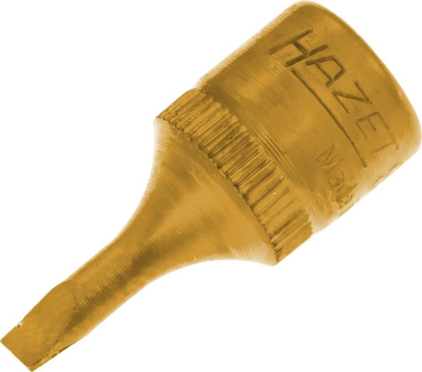 Douille tournevis Hazet, carré creux 6,3 mm (1/4 pouce), profil fendu, 0,6 x 3,5 mm, 8503-0.6X3.5