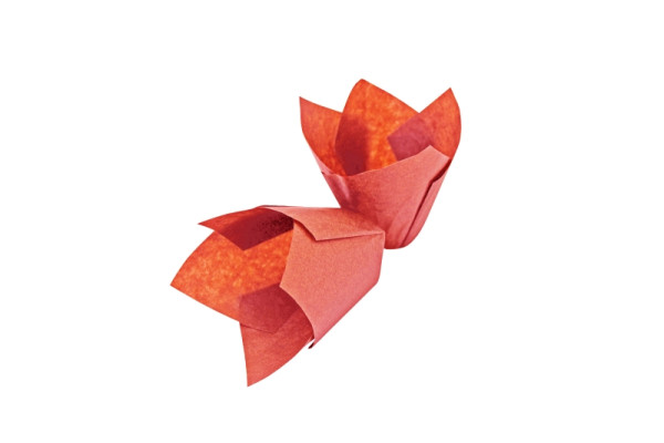 Schneider moule à muffins tulipe rouge, fond 50 mm, hauteur 55 mm, paquet de 1000, 122271