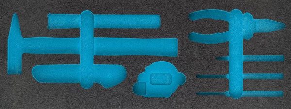 Insert en mousse souple à 2 composants Hazet, insert en mousse souple à 2 composants vide pour 190/79, 163-456/8, 163-456L