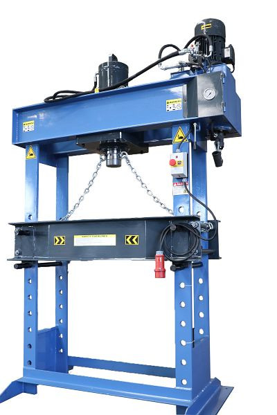 Presse d'atelier hydraulique en métal Tiger avec moteur électrique et pompe à main, force de pression 60 tonnes, WH60