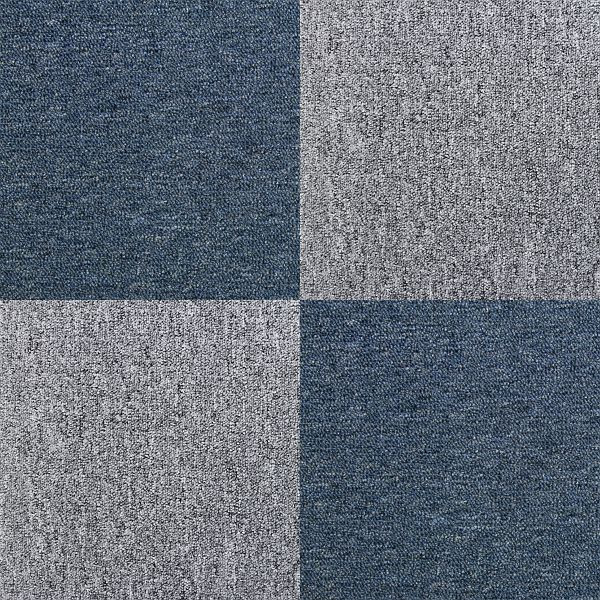 Dalles de moquette Monster 50 x 50 cm bleu orage & gris platine 10 m², 26784