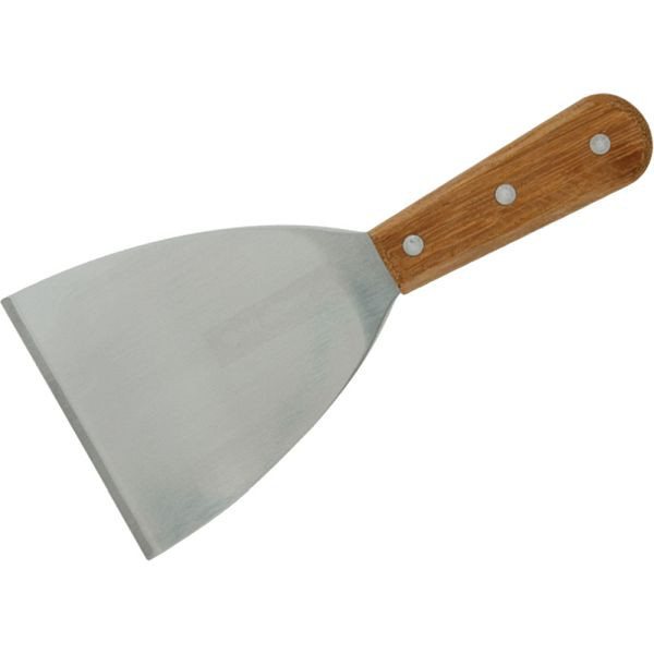 Spatule Stalgast avec manche en bois, acier inoxydable, longueur 22 cm, BK0606220