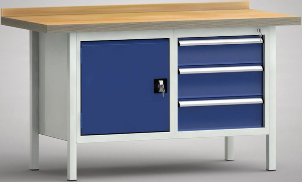 Etabli standard KLW - 1500 x 700 x 900 mm L x P x H (version ERGO), WS177E-1500M40-E1660