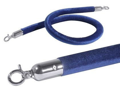 Corde de démarcation Contacto, bleue, 150 cm avec raccords chromés, 1604/154