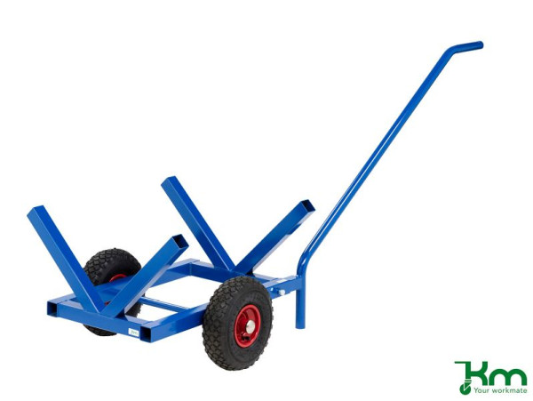 Chariot pour marchandises longues Kongamek, 1600 x 600 x 750 mm, pneumatiques, KM215