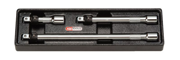 KS Tools Kit d'extension CHROMEplus 3/8" avec serrure, 3 pièces, 919.0383