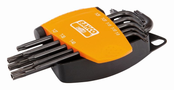 Jeu de tournevis coudés Bahco, 8 pièces, Torx-TTX, bruni, long, BE-8675