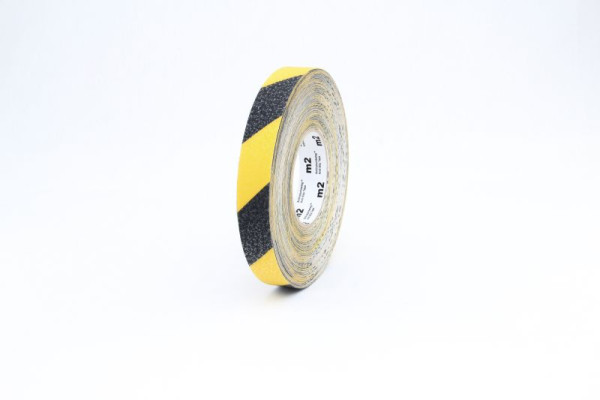 m2 Easy Clean revêtement antidérapant noir/jaune rouleau 25mmx18,3m, M3WR025183