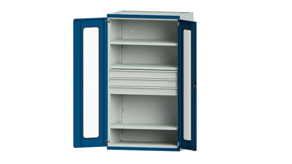 Etablis ANKE, armoire pour charges lourdes, modèle 103, 1085 x 690 x 1950 mm, zone de visualisation en plexiglas, RAL 7035/5010, 621.033