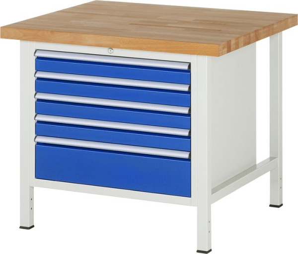 Etabli RAU série 8000 - modèle 8268, L1000 x P900 x H840-1040 mm, base système L860 x P850 x H800-1000 mm, 03-8268A2-109B4H.11