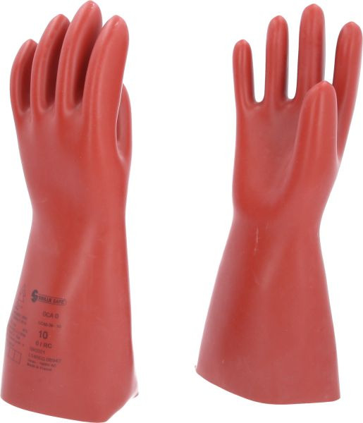 KS Tools Gant de protection pour électricien avec protection mécanique et thermique, taille 10, classe 0, rouge, longueur : 360 mm, 117.0087