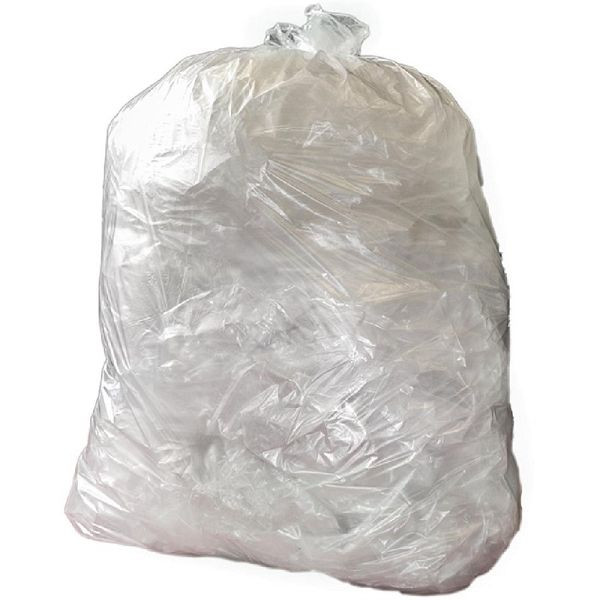 Jantex Lot de 100 sacs poubelle recyclés très résistants 18 kg 120 litres transparents, CH157