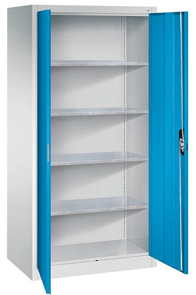 Armoire à portes battantes Bedrunka+Hirth avec serrure à cylindre rotatif, dimensions en mm (LxPxH) : 930 x 600 x 1950, 04.156.093