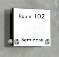 Kerkmann plaque de porte/plaque de table DIN A6, L 105 x H 148 mm, transparent, 43695084