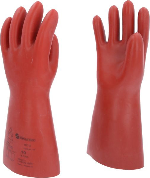 KS Tools Gant de protection pour électricien avec protection mécanique, taille 10, classe 3, rouge, 117.0078