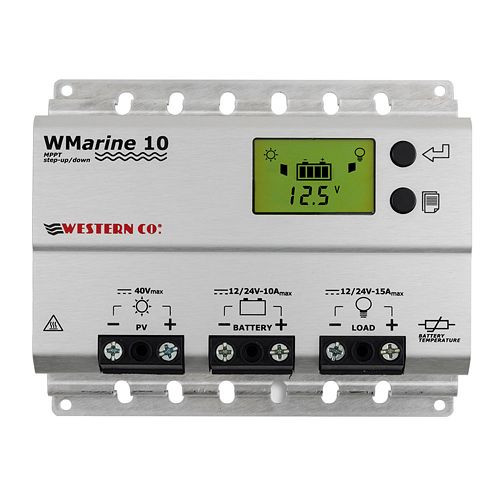 Régulateur de charge solaire Western MPPT WMarine10, 321024